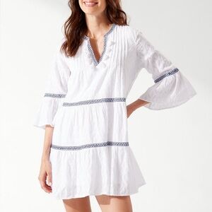 NWT Tommy Bahamas Cotton Clip Embroidered Coverup Dress